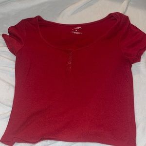 Arizona Jean Co, red, button t shirt